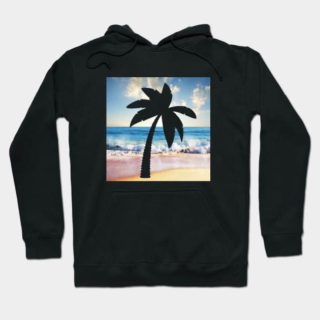 Beach palm Hoodie by Ahyor